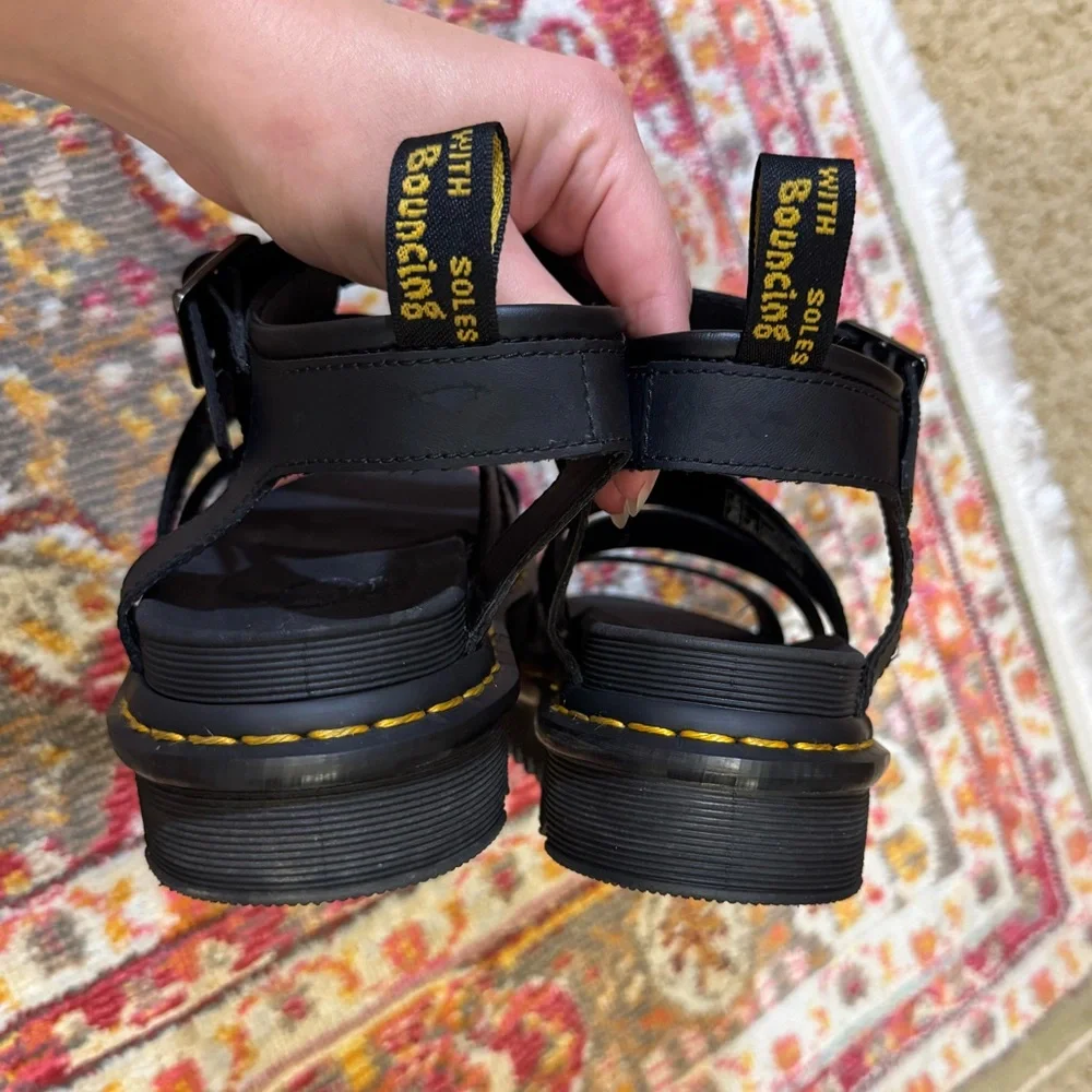 Doc Martens Blaire Black Platform Strappy Sandals - Picture 4 of 6